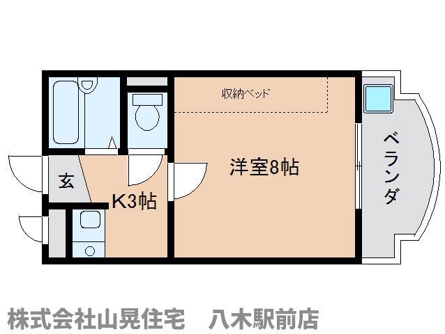 グレースビュー壱番館(1K/2階)の間取り写真