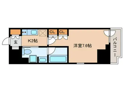 コンフォリア東大井I(1K/9階)の間取り写真