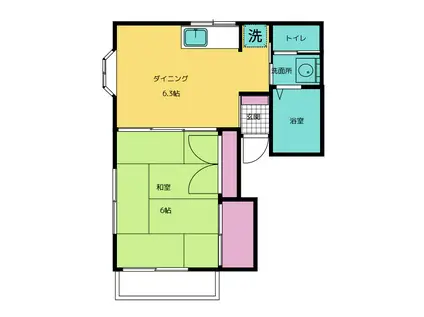 リズひばりが丘(1DK/2階)の間取り写真