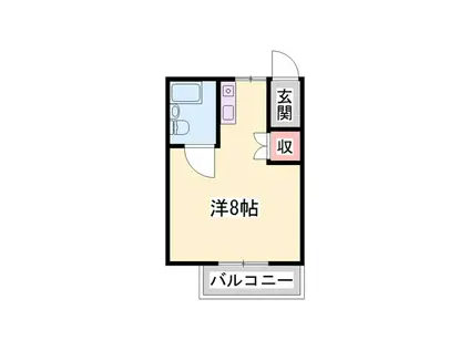 メゾン裕貴(ワンルーム/2階)の間取り写真