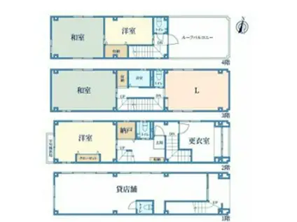 サンプラザビル(4LDK/2階)の間取り写真