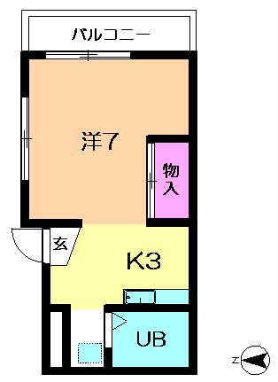 サンレイディアンスOKUDA(1K/4階)の間取り写真