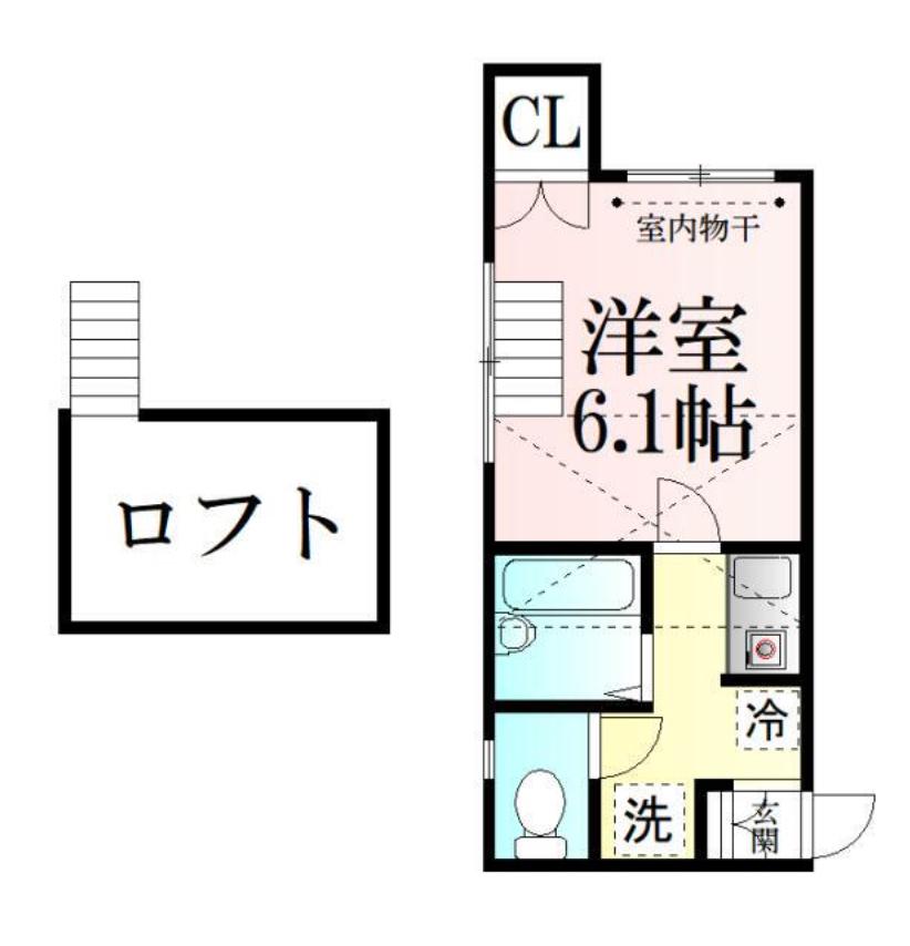 エスペランサ東照宮(1K/1階)の間取り写真