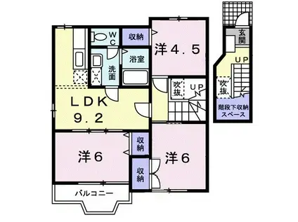 サンセールIII(3DK/2階)の間取り写真