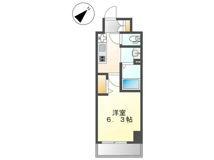 ラグゼナ上前津(1K/6階)の間取り写真