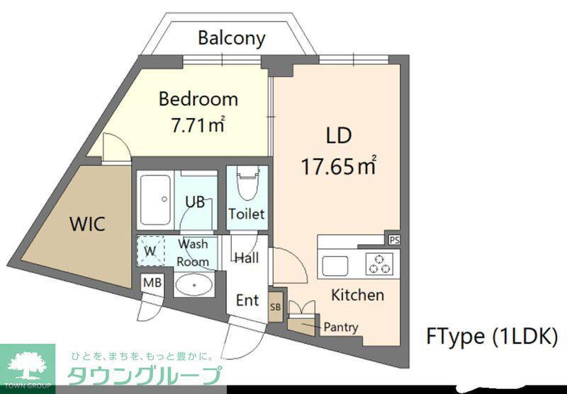 ALIVIS新江古田(1LDK/2階)の間取り写真