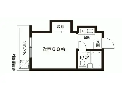 ロイヤルハウス東山(1K/2階)の間取り写真