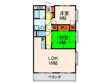 第3みゆきマンション(2LDK/3階)の間取り写真