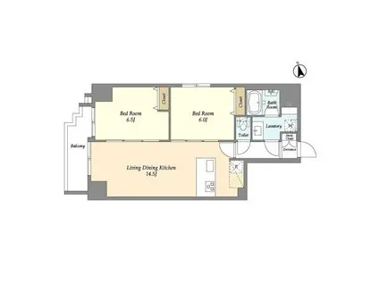 ネオアーバンレジデンス駒込(2LDK/10階)の間取り写真