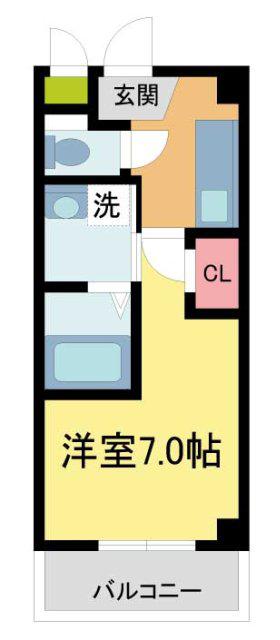 AILE池田(1K/3階)の間取り写真