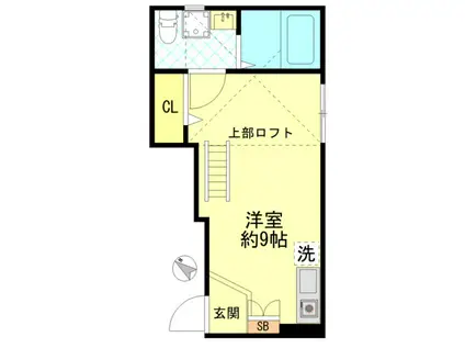 FERIO綾瀬イーストコート(ワンルーム/1階)の間取り写真