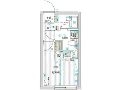 INNOTATE渋谷(ワンルーム/3階)の間取り写真