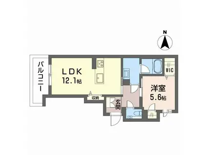 シャーメゾン カーサレジオ(1LDK/2階)の間取り写真