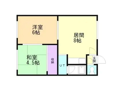 道下ハイツ(2LDK/1階)の間取り写真