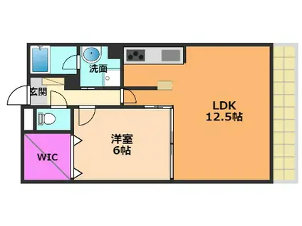 ラマージュIII(1LDK/2階)の間取り写真