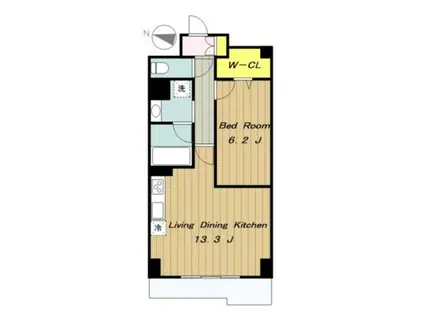 クアドリフォリエ ブルー(1LDK/5階)の間取り写真