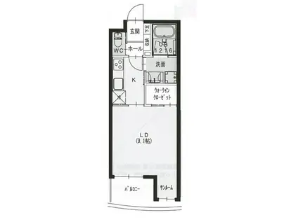 アルチナンテ(1DK/3階)の間取り写真