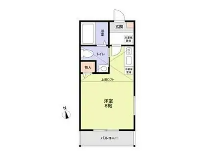 ARU保土ケ谷霞台(ワンルーム/2階)の間取り写真