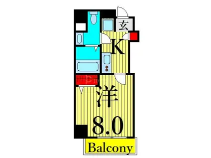 BONHEUR(1K/5階)の間取り写真