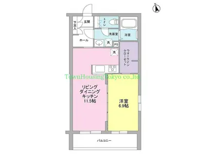 プレジオ桜丘(1LDK/2階)の間取り写真