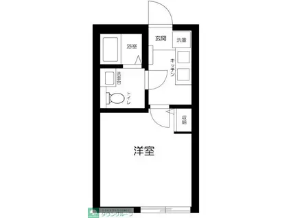 クレシア青戸(1K/1階)の間取り写真