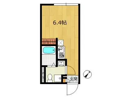 グランドハーモニーIV(ワンルーム/4階)の間取り写真