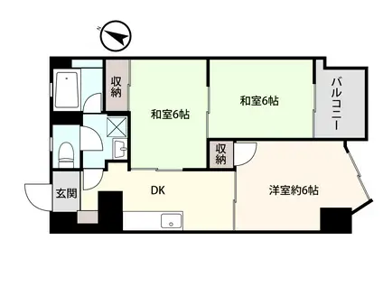 アシスト第2足利マンションII(3DK/2階)の間取り写真