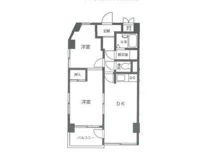 プルミエール(2DK/1階)の間取り写真