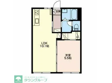 ファミールコーポ小島(1LDK/1階)の間取り写真