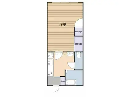 浅草妙見屋ビル(1K/3階)の間取り写真