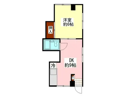 梅澤ビル(1DK/1階)の間取り写真
