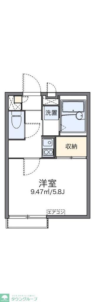 レオパレスクラール ガルテン(1K/2階)の間取り写真