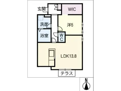 CASA.S(1LDK/1階)の間取り写真