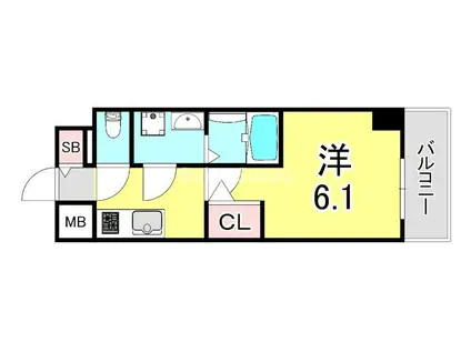 エスリードザ・ランドマーク神戸(1K/11階)の間取り写真