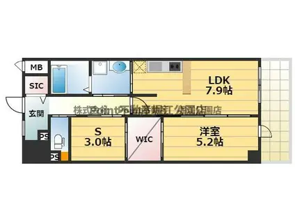 TROMMEL HEIM NAMBA(1SLDK/6階)の間取り写真