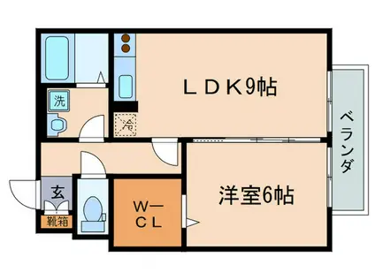 瀬田メディエートプラザA(1LDK/2階)の間取り写真