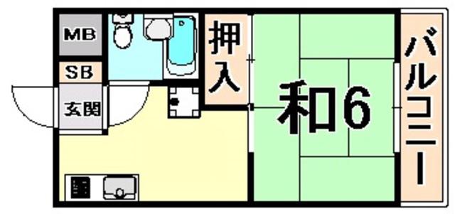 3Mドリームハイツ(1K/3階)の間取り写真
