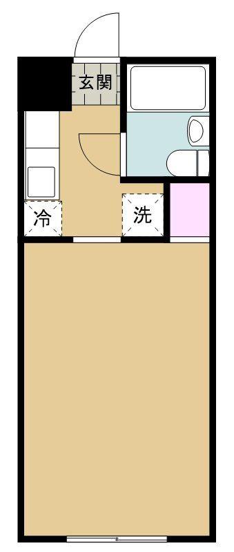青山コーポIII(1K/2階)の間取り写真