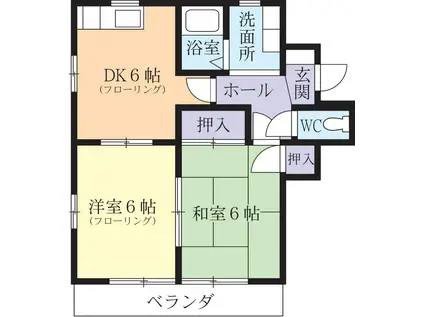 メゾン・サンベル(2DK/2階)の間取り写真