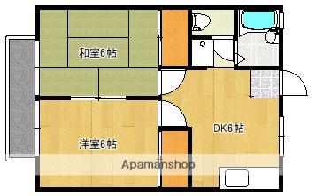 シティハイム土橋(2DK/2階)の間取り写真