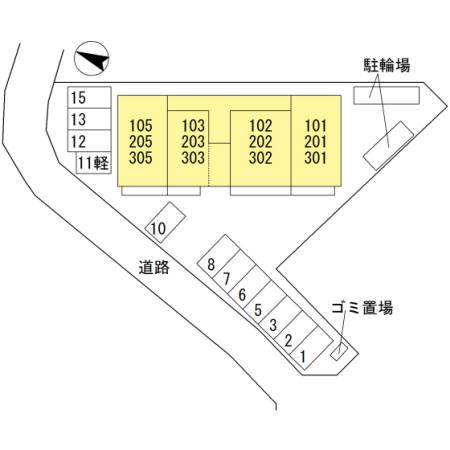 フロレゾン(1LDK/1階)の間取り写真
