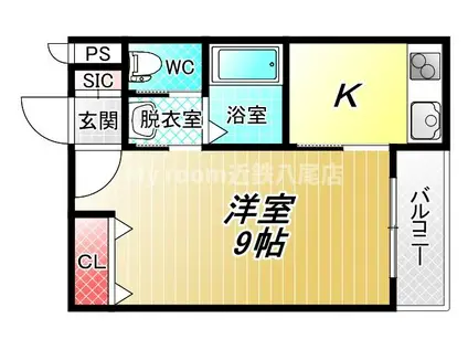 ヴィレッジ加綾北本町(1K/2階)の間取り写真