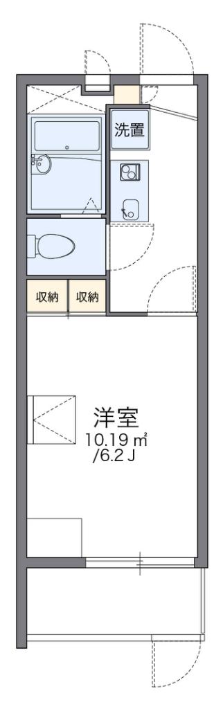レオパレスMINAMINOII(1K/1階)の間取り写真