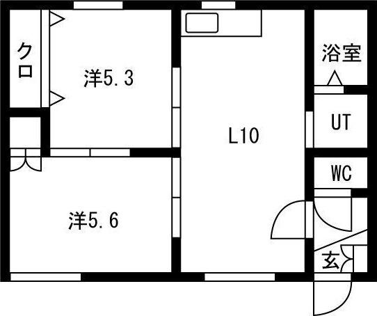 ビッグバーンズマンション八軒III(2LDK/4階)の間取り写真