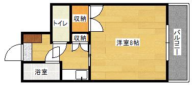 ハーモニー光町(1K/3階)の間取り写真