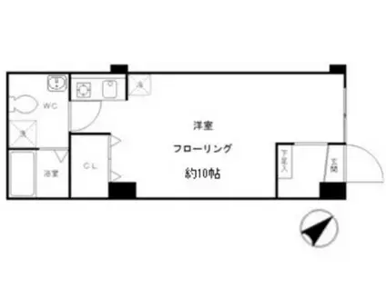 M.FLAT(ワンルーム/1階)の間取り写真