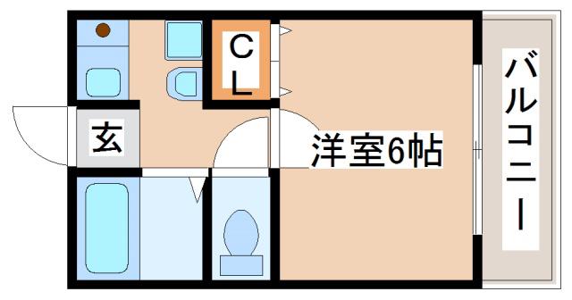リバージュ須磨浦(1K/1階)の間取り写真
