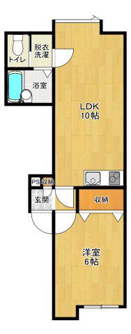 グリーンパークつつみ11(1LDK/2階)の間取り写真