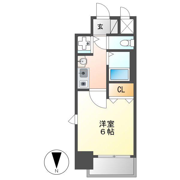 プレサンス名古屋駅前(1K/10階)の間取り写真