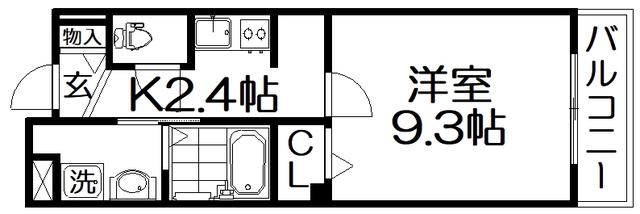 エストレージャ(1K/3階)の間取り写真